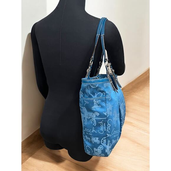 Y2K Coach F15157 Gallery Horse & Carriage Tote & Turnlock Checkbook Wallet - Picture 13 of 16